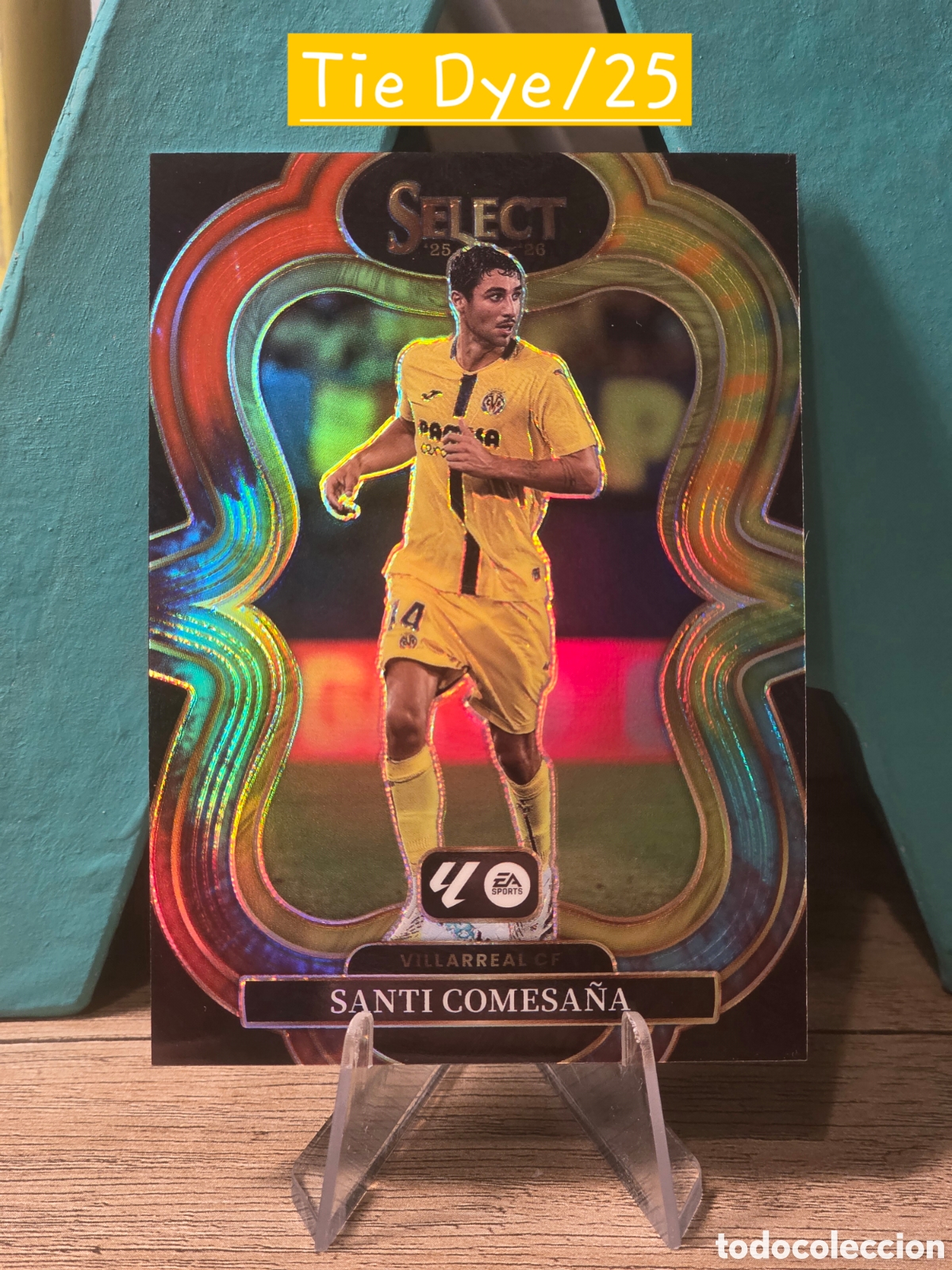 Figurine di Calcio: 141 Santi Comesa&ntilde;a Mezzanine Tie Dye /25 Panini Select La Liga 2025-26 Villareal CF