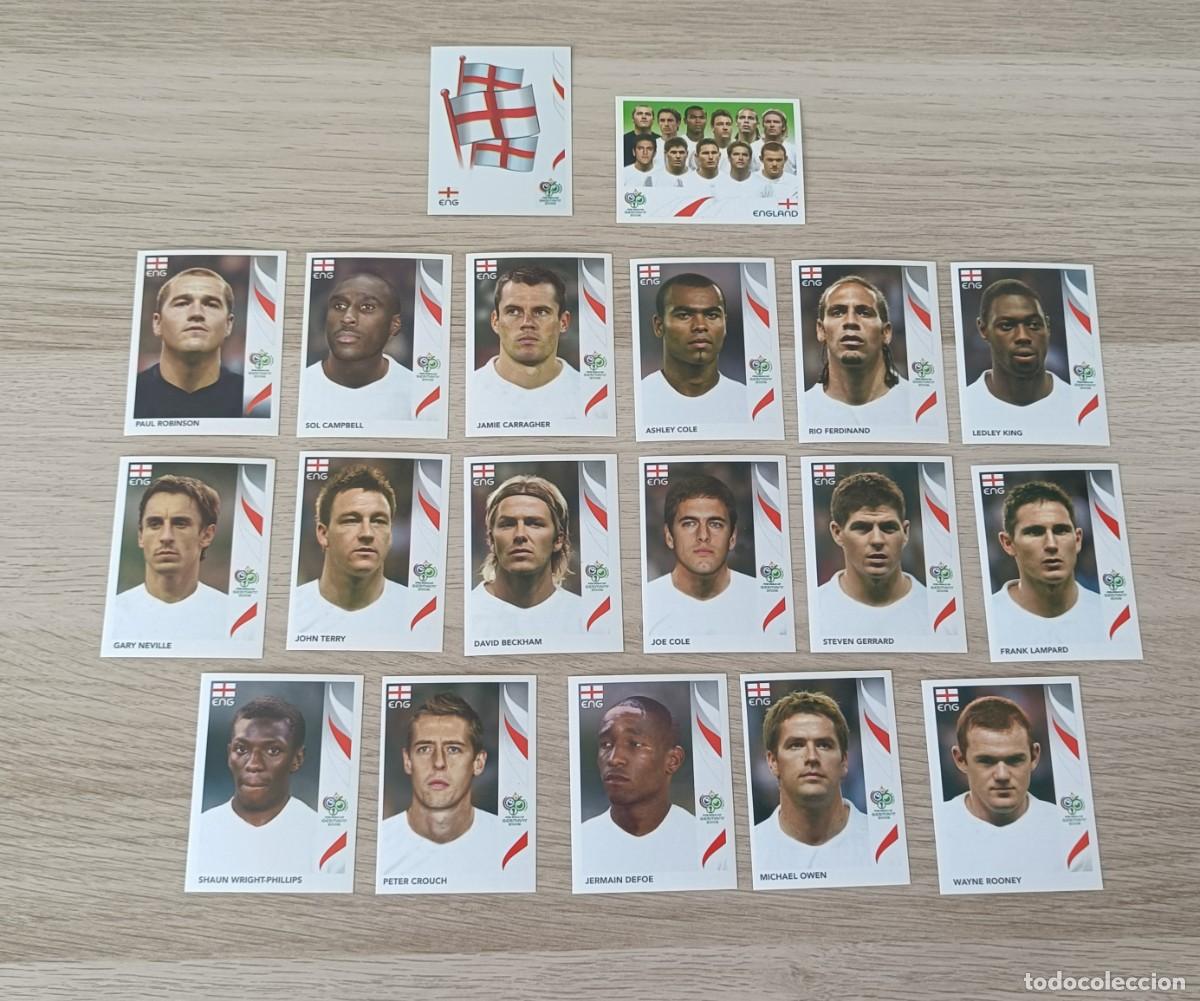 Cromos de F&uacute;tbol: INGLATERRA Equipo Completo, Mundial Alemania 2006, Panini, FIFA World CUP Germany, BECKAM, OWEN etc