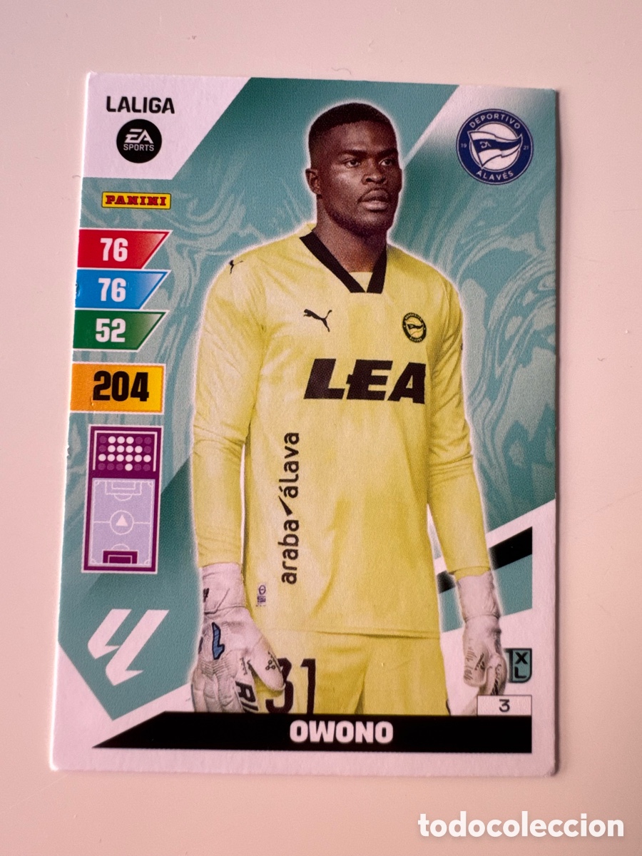 Cromos de F&uacute;tbol: PANINI ADRENALYN XL La Liga 2023 2024 23 24 Jes&uacute;s Owono Deportivo Alav&eacute;s N&ordm;3