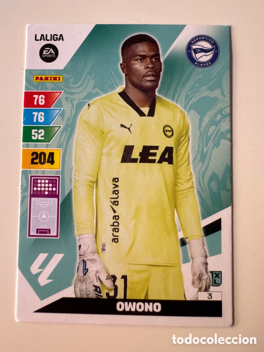 Cromos de F&uacute;tbol: PANINI ADRENALYN XL La Liga 2023 2024 23 24 Jes&uacute;s Owono Deportivo Alav&eacute;s N&ordm;3