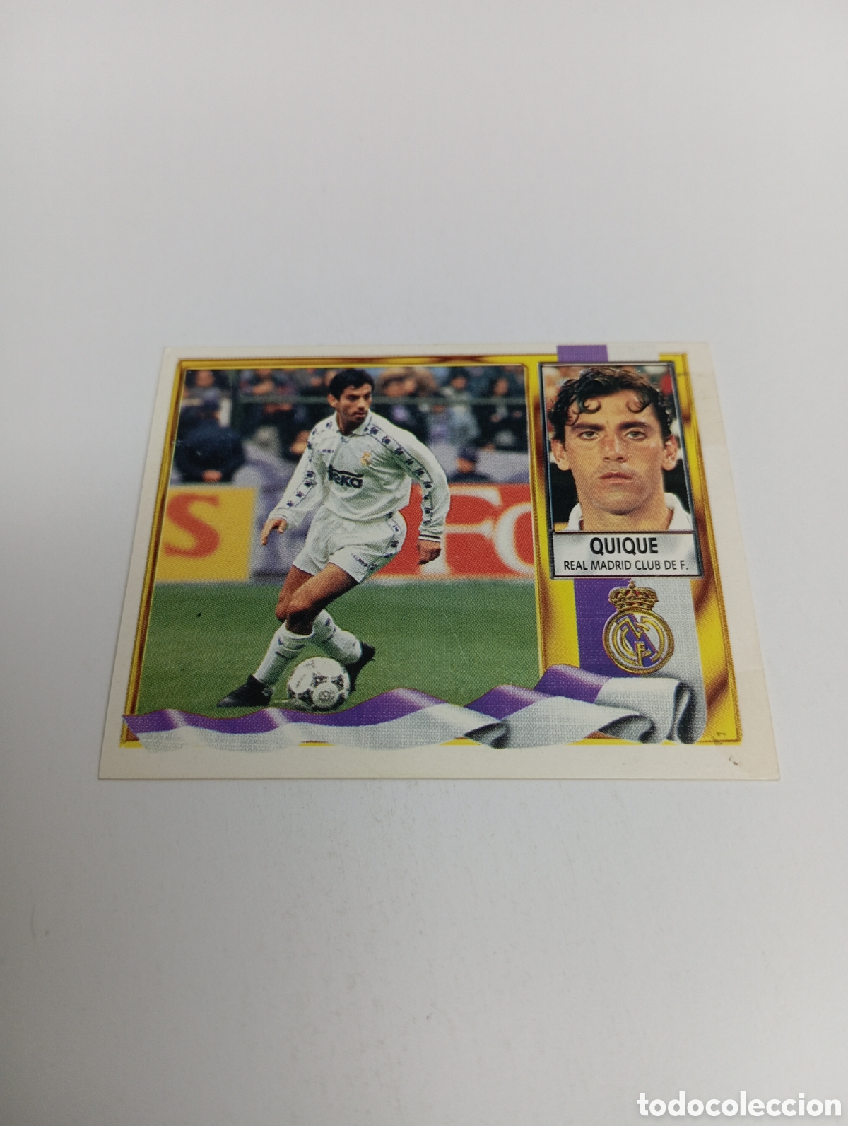 Cartes &agrave; collectionner de Football: QUIQUE Real Madrid Liga Este 1995 1996 NUEVO SIN PEGAR PANINI 95 96