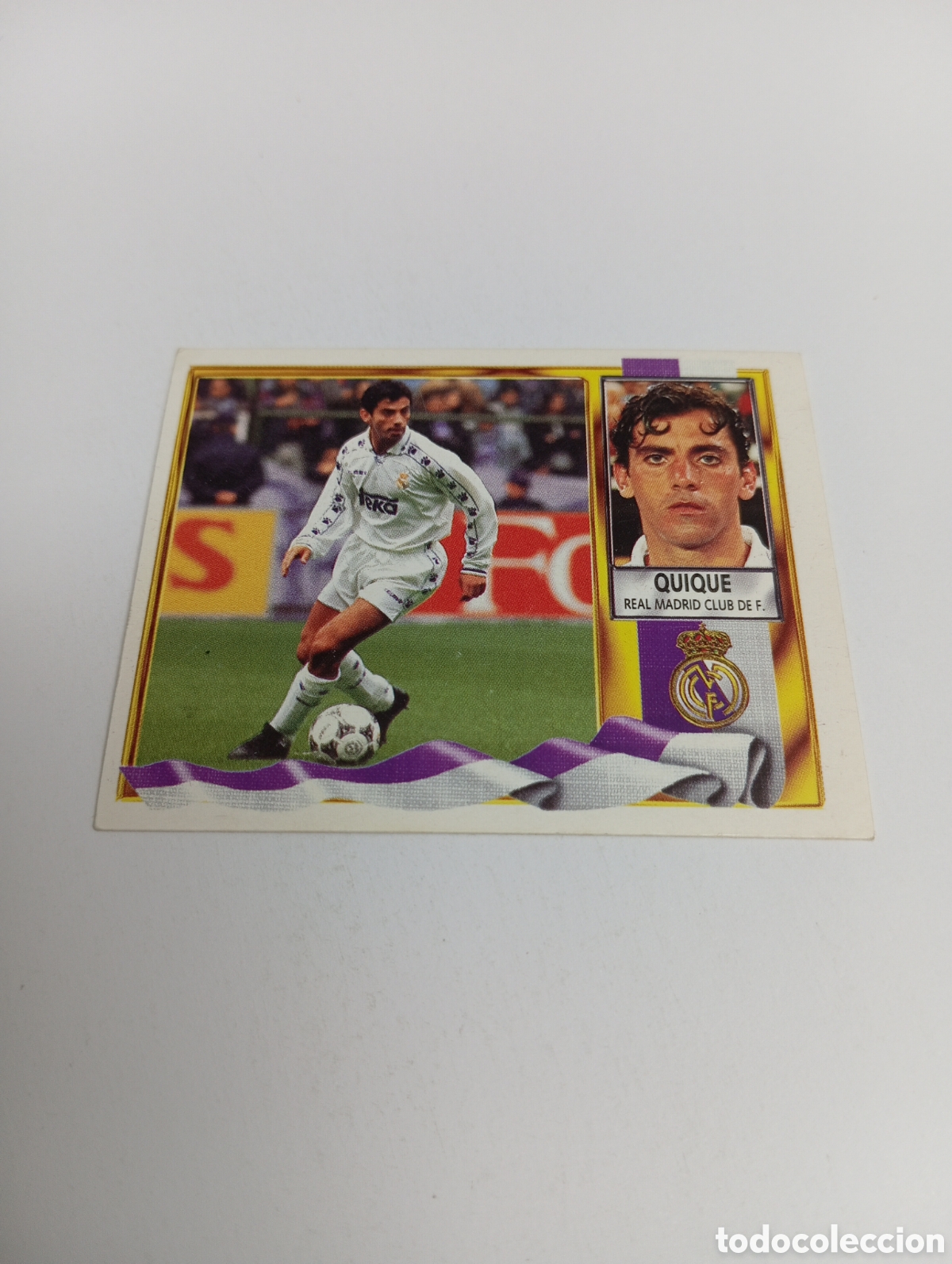 Figurine di Calcio: QUIQUE Real Madrid Liga Este 1995 1996 NUEVO SIN PEGAR PANINI 95 96