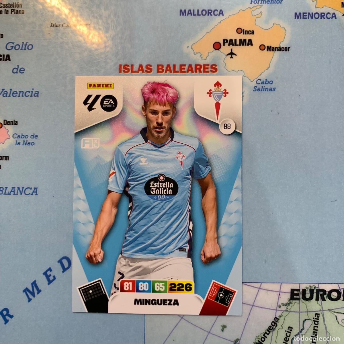 Cromos de F&uacute;tbol: Mingueza n&uacute;mero 98 del Celta cromo adrenalyn XL 25-26 2025-2026