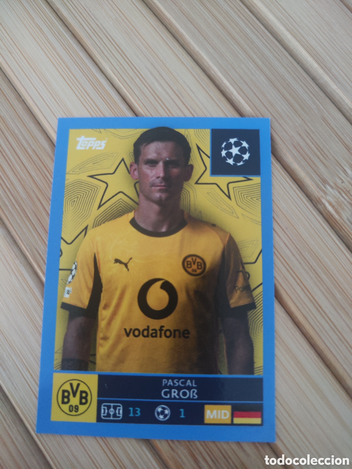Cromos de Futebol: Topps champions league 25 26 150 Borussia Dortmund Grob sin pegar versi&oacute;n paralela azul