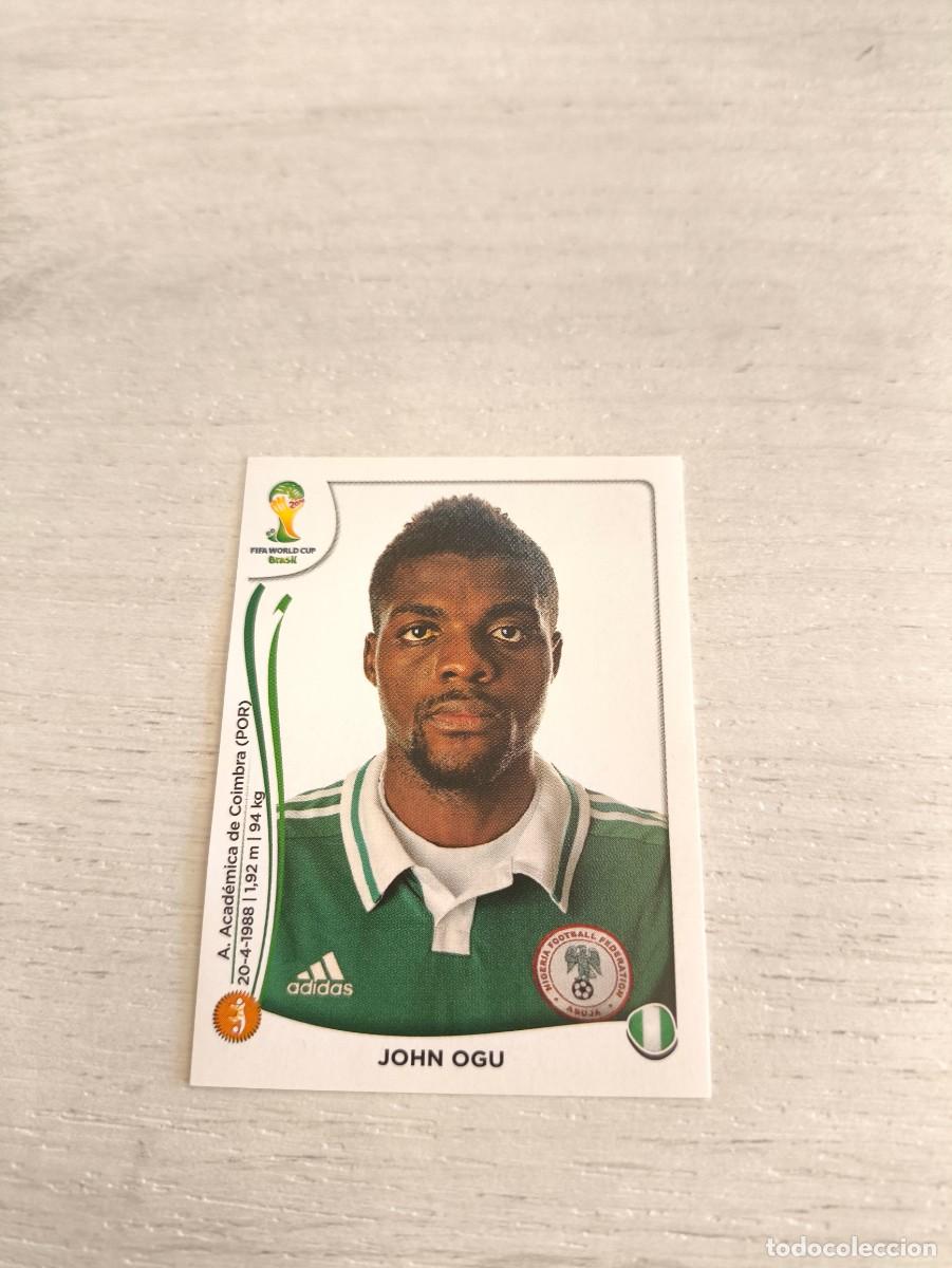 Cromos de F&uacute;tbol: 478 John Ogu NIGERIA PANINI FIFA MUNDIAL WORLD CUP BRASIL 2014 NO LIGA ESTE