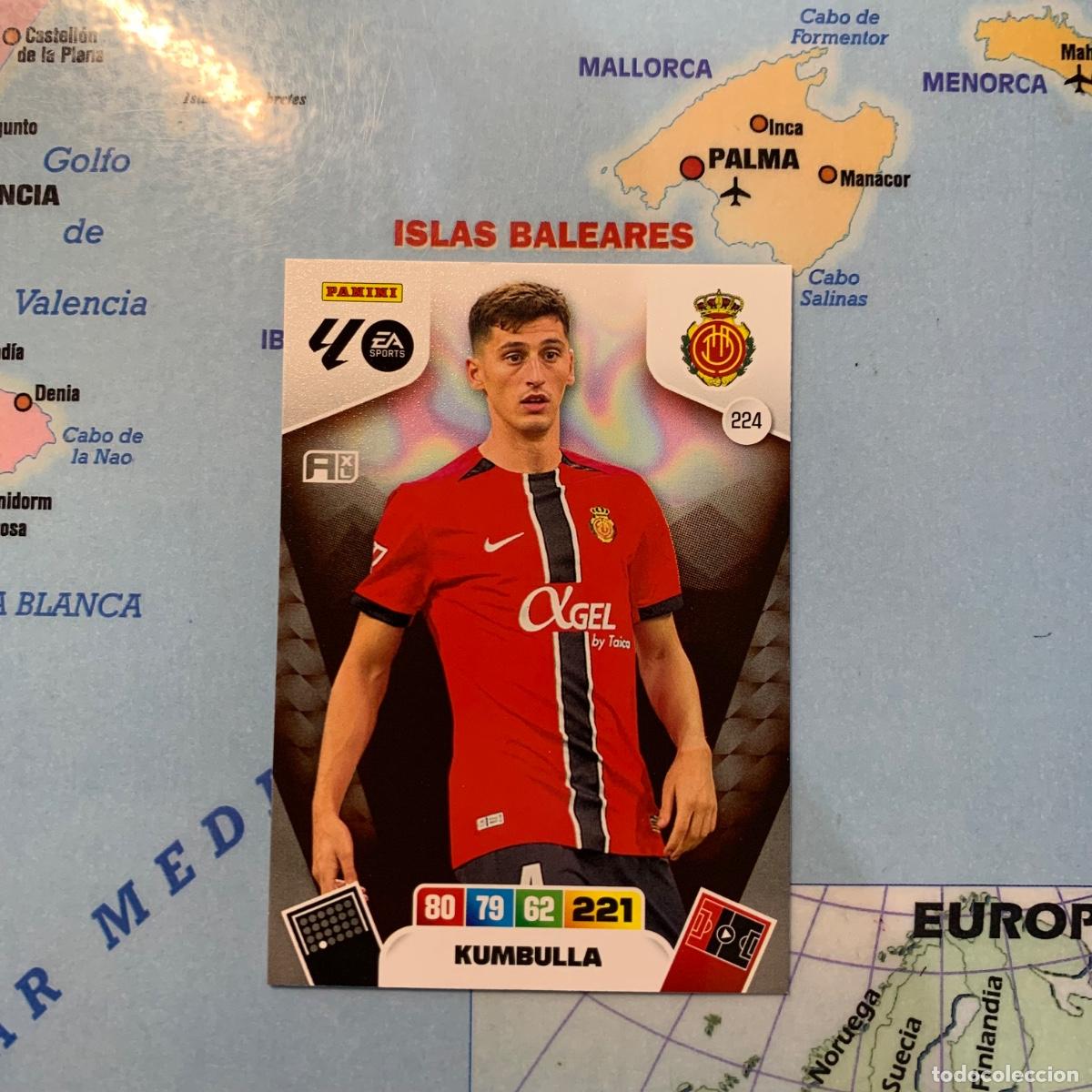 Cromos de F&uacute;tbol: Kumbulla n&uacute;mero 224 del Mallorca cromo adrenalyn XL 25-26 2025-2026