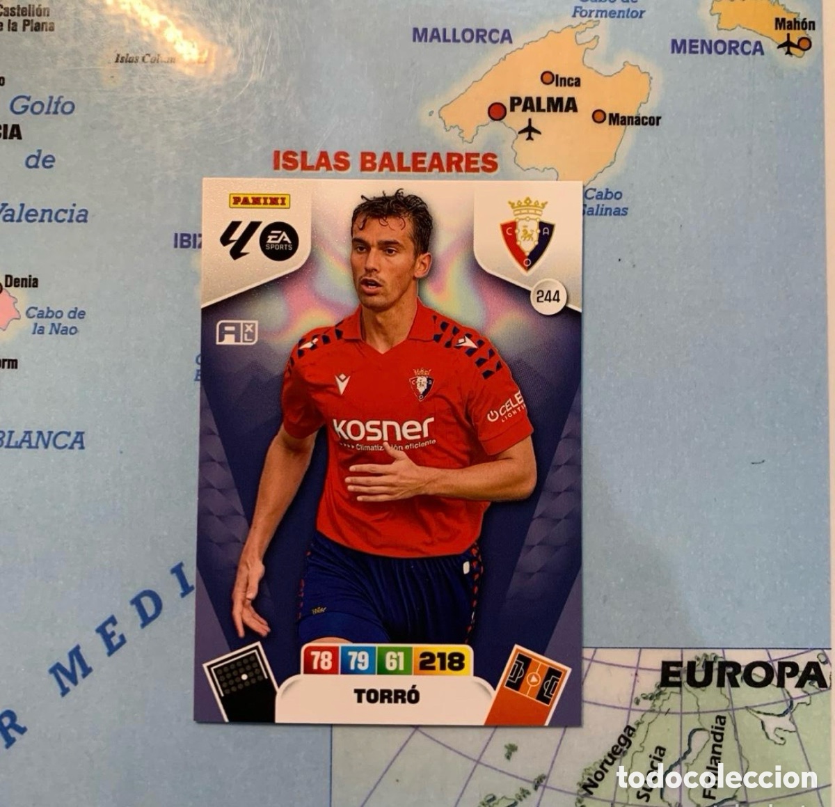 Cromos de F&uacute;tbol: Torro n&uacute;mero 244 del Osasuna cromo adrenalyn XL 25-26 2025-2026