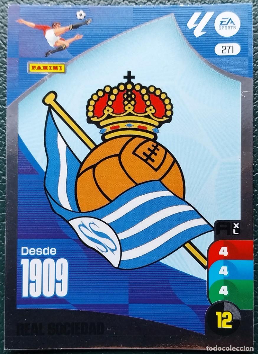 Cromos de F&uacute;tbol: 271 ESCUDO REAL SOCIEDAD FICHAS ALBUM ADRENALYN XL 2024 2025 24 25