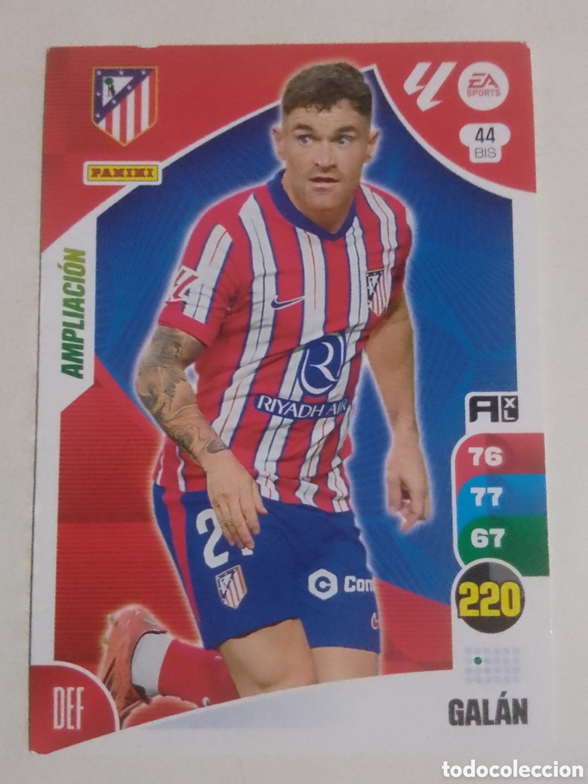 Cartes &agrave; collectionner de Football: Adrenalyn XL 2024-25 n&deg; 44 BIS Gal&aacute;n &bull; Atl&eacute;tico de Madrid. AMPLIACI&Oacute;N.
