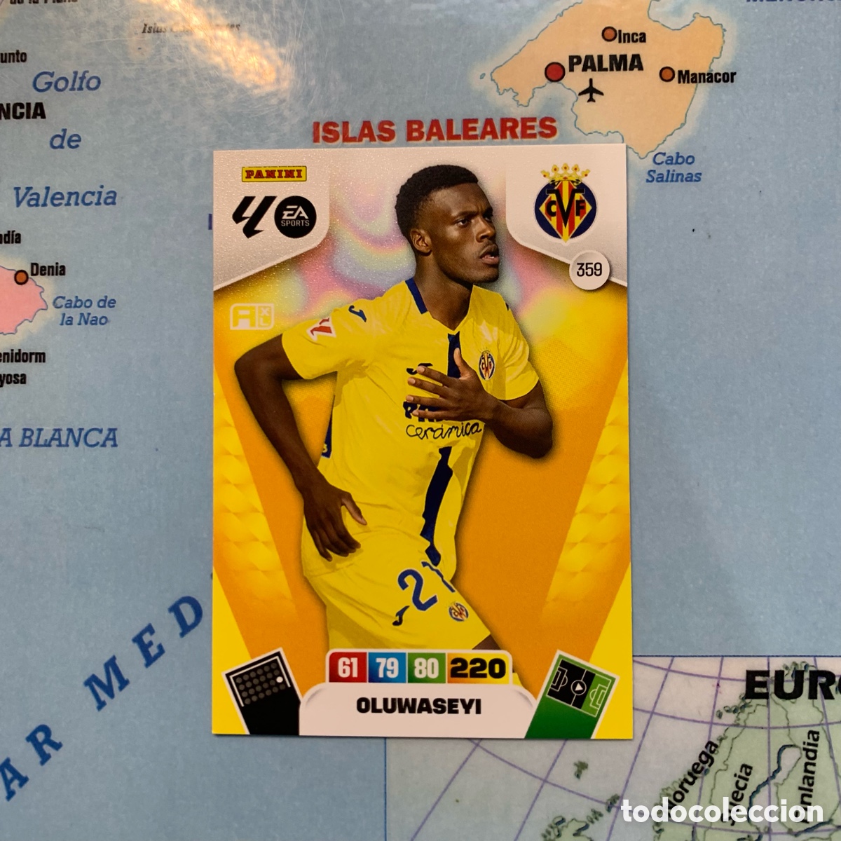 Cromos de F&uacute;tbol: Oluwaseyi n&uacute;mero 359 del Villarreal cromo adrenalyn XL 25-26 2025-2026