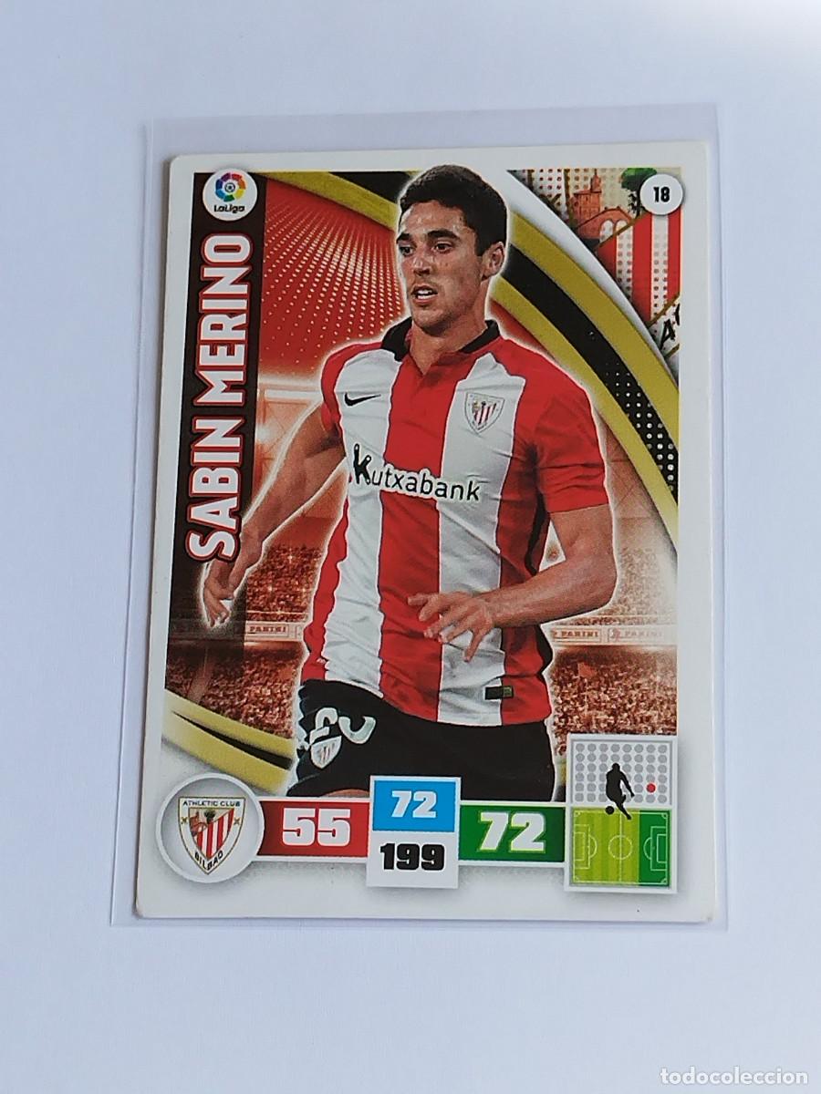 Cromos de F&uacute;tbol: SABIN MERINO #18 ATHLETIC CLUB - ADRENALYN XL LA LIGA BBVA 2015 2016 - PANINI 15 16 CROMO FUTBOL