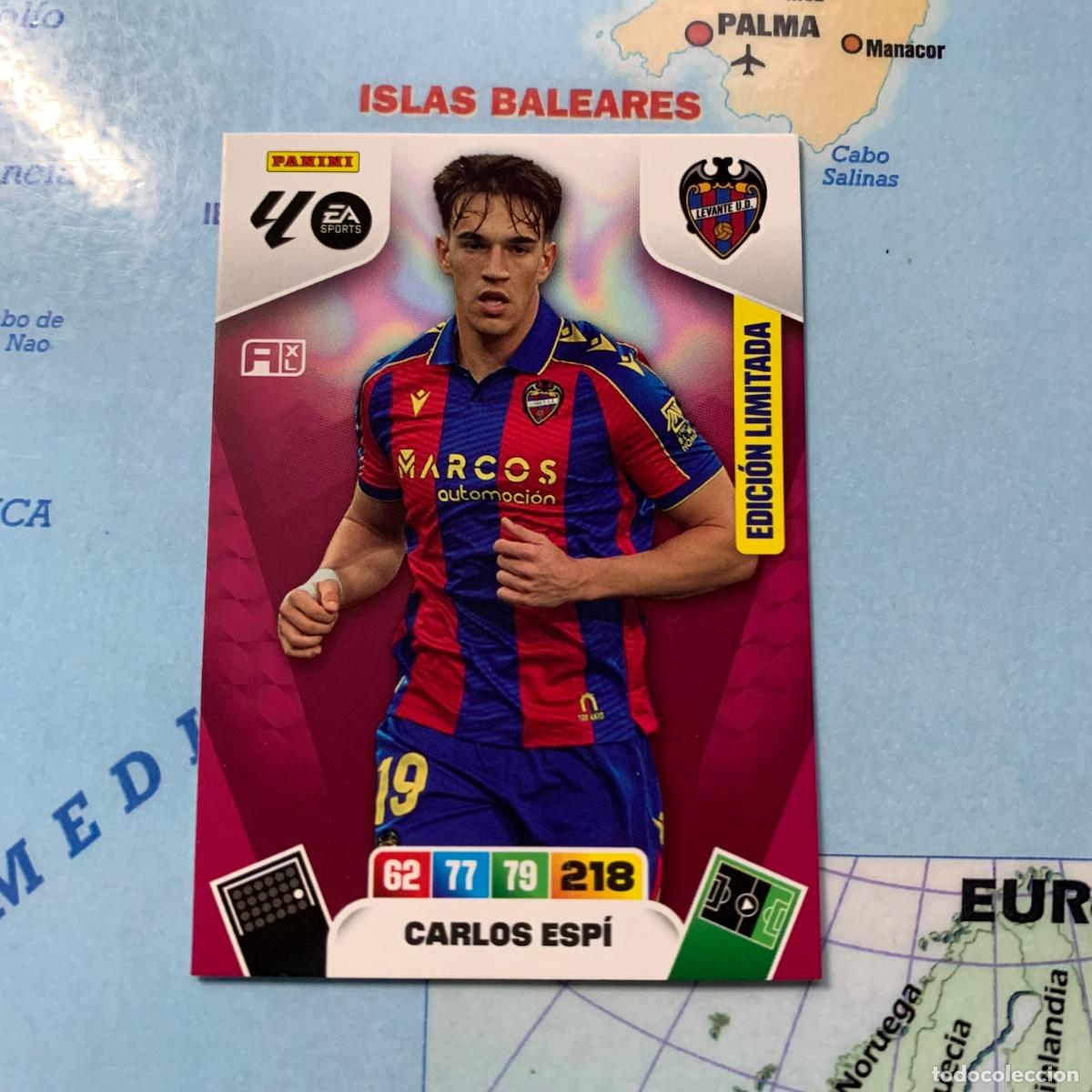 Cromos de F&uacute;tbol: Carlos Esp&iacute; edici&oacute;n limitada del Levante cromo adrenalyn XL 25-26 2025-2026