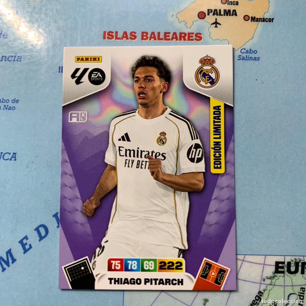 Fu&szlig;ball-Sticker: Thiago Pitarch edici&oacute;n limitada Del Real Madrid cromo adrenalyn XL 25-26 2025-2026