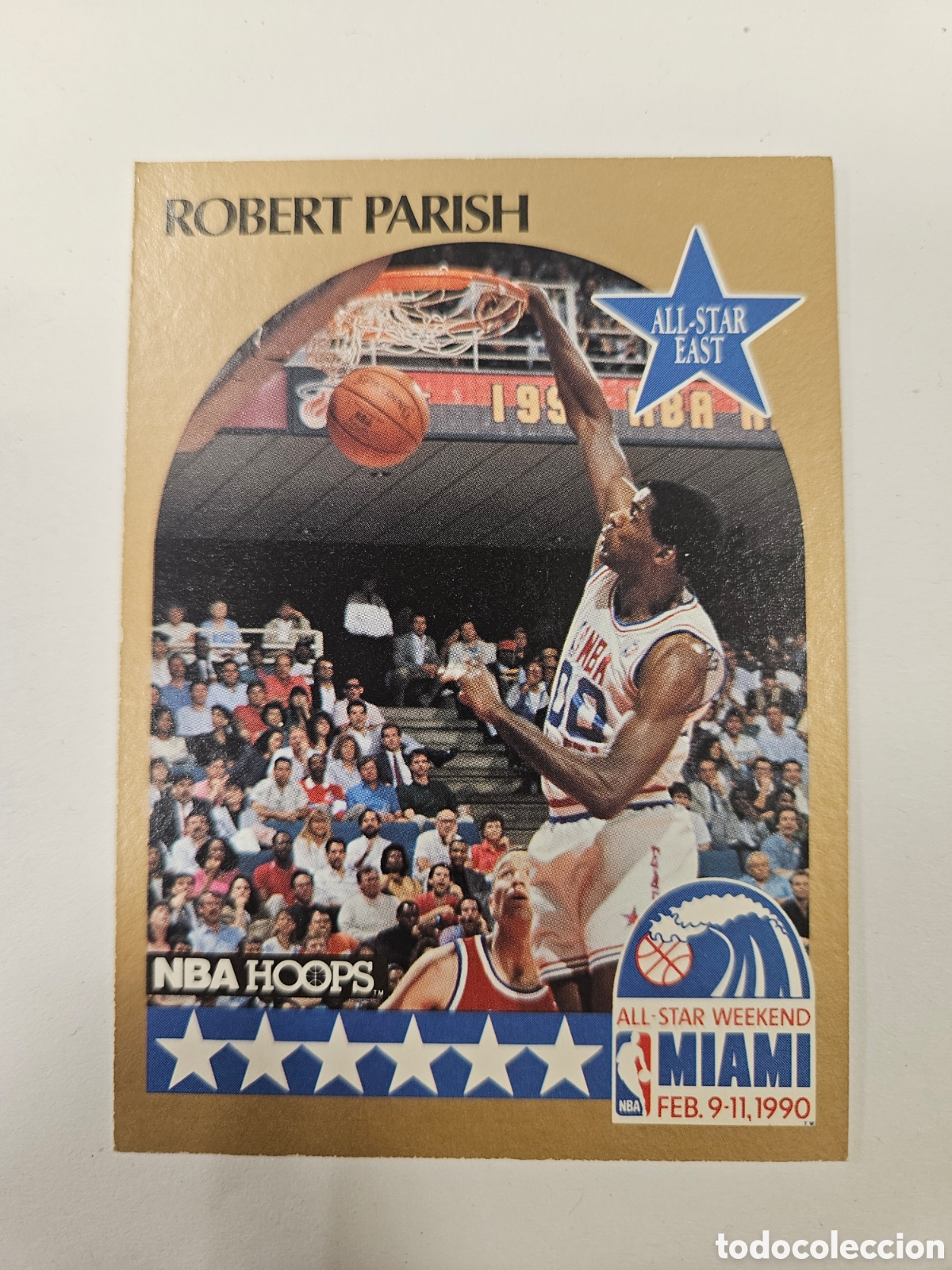 Fu&szlig;ball-Sticker: Card 8 Robert Parish All Star NBA Hoops 1990-91.