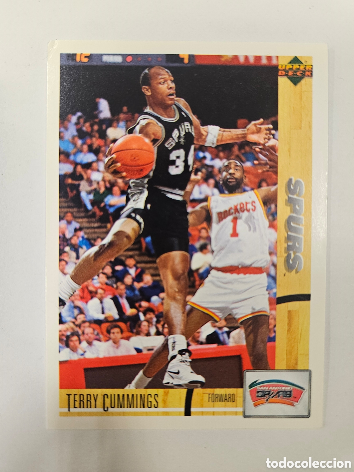 Fu&szlig;ball-Sticker: CROMOS UPPER DECK NBA 91 92 1991 1992 CROMO N&ordm; 91 TERRY CUMMINGS SAN ANTONIO SPURS