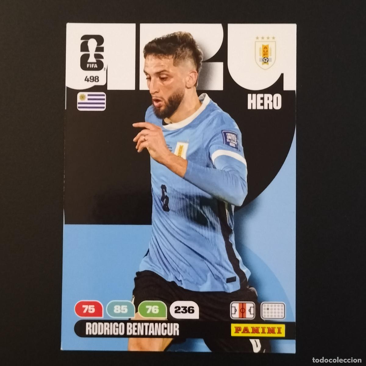 Cromos de F&uacute;tbol: 498 RODRIGO BENTANCUR URUGUAY CROMOS ADRENALYN XL MUNDIAL 26 2026 FIFA WORLD CUP PANINI