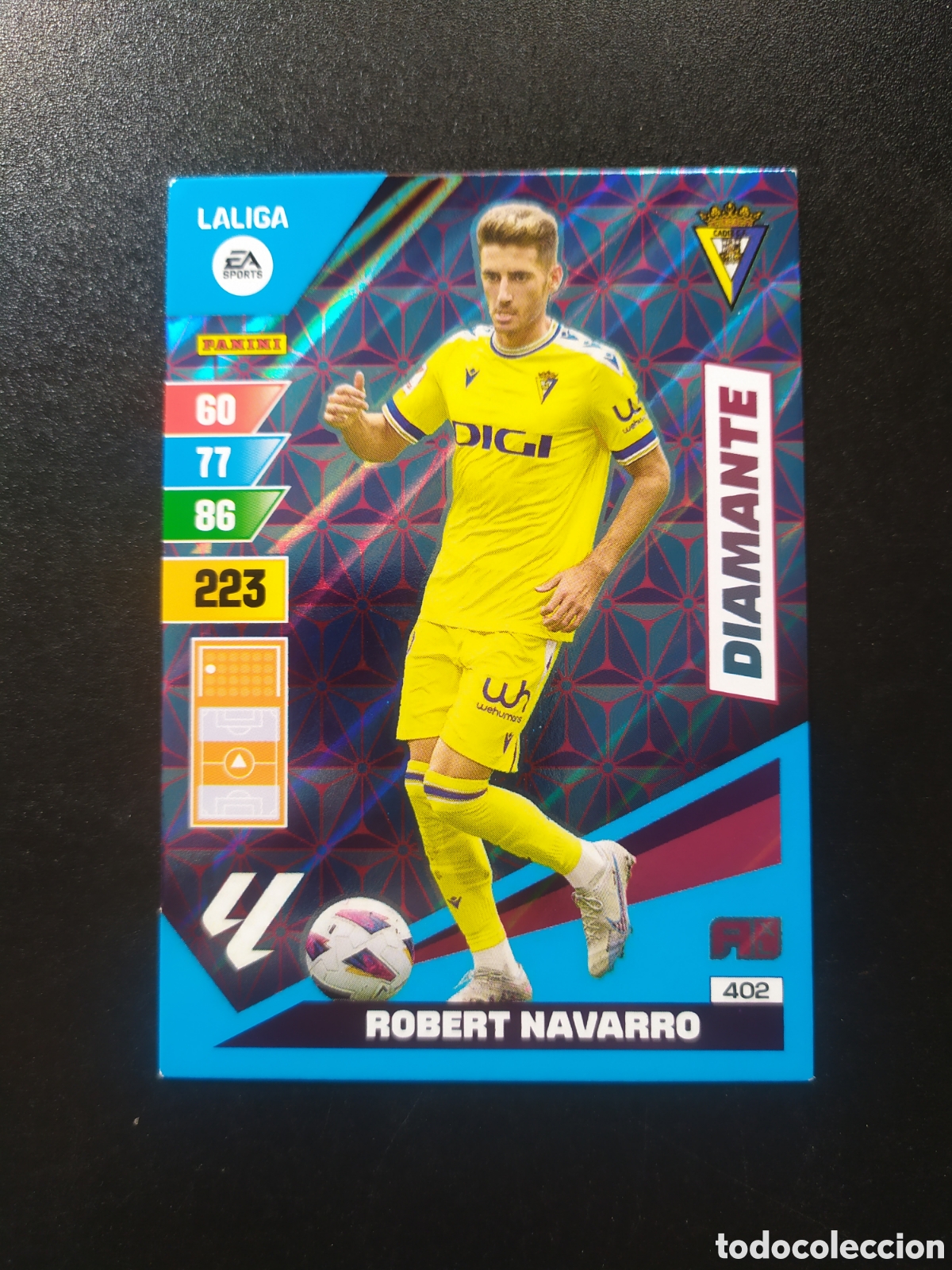 Cromos de F&uacute;tbol: Adrenalyn 2023 2024 23 24 panini Robert Navarro diamante n&deg; 402 C&aacute;diz