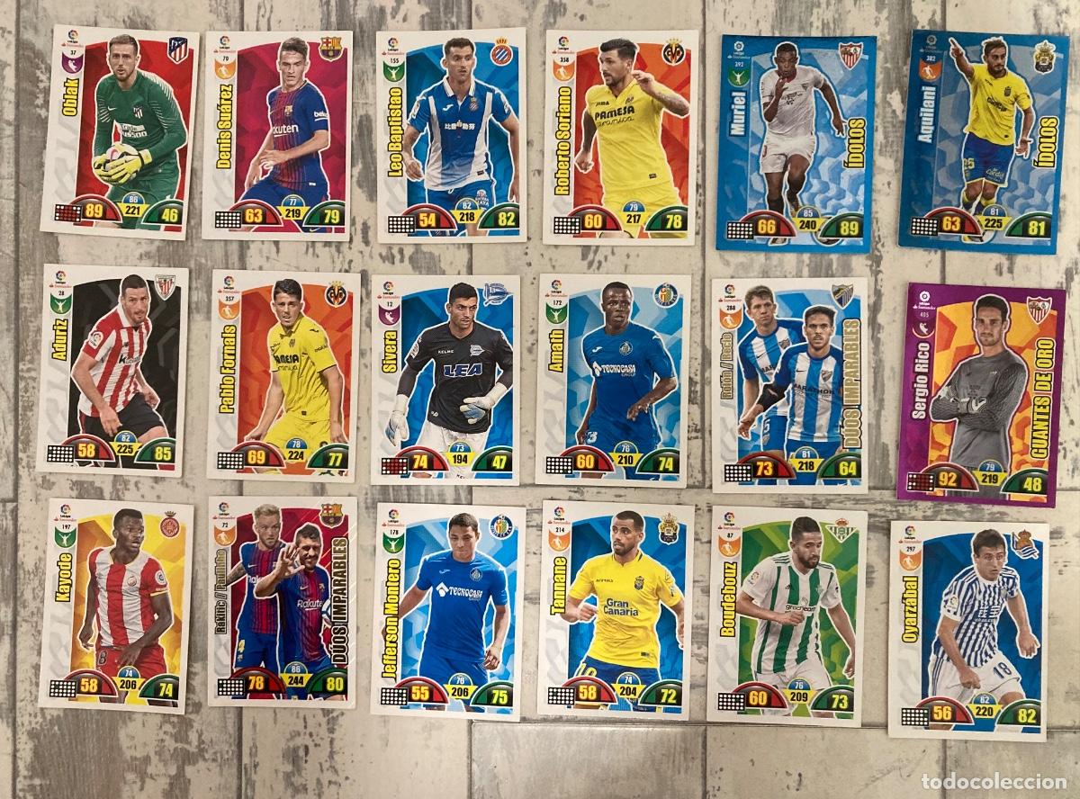 Cromos de F&uacute;tbol: Adrenalyn Trading card game Liga espa&ntilde;ola 2017 2018 lote cromos Panini Oblak Muriel Aduriz Oyarzabal