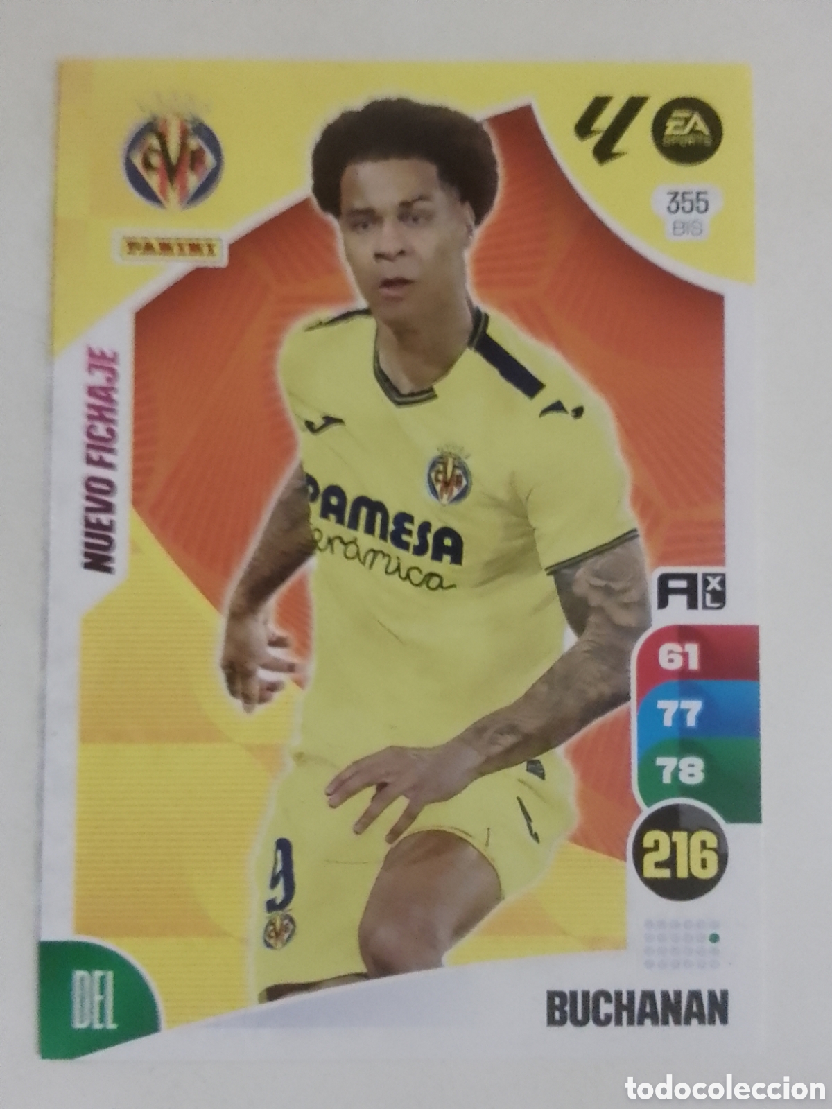 Cromos de F&uacute;tbol: Adrenalyn XL 2024-25 n&deg; 355 BIS Buchanan &bull; Villarreal. NUEVO FICHAJE.