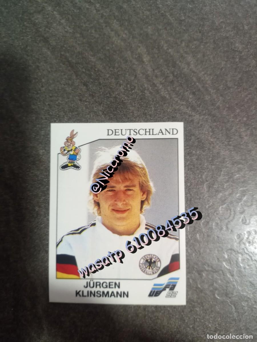 Cromos de F&uacute;tbol: klinsmann alemania n&ordm; 210 euro cup 92 france panini eurocopa mundial 1992 sin pegar ver fotos