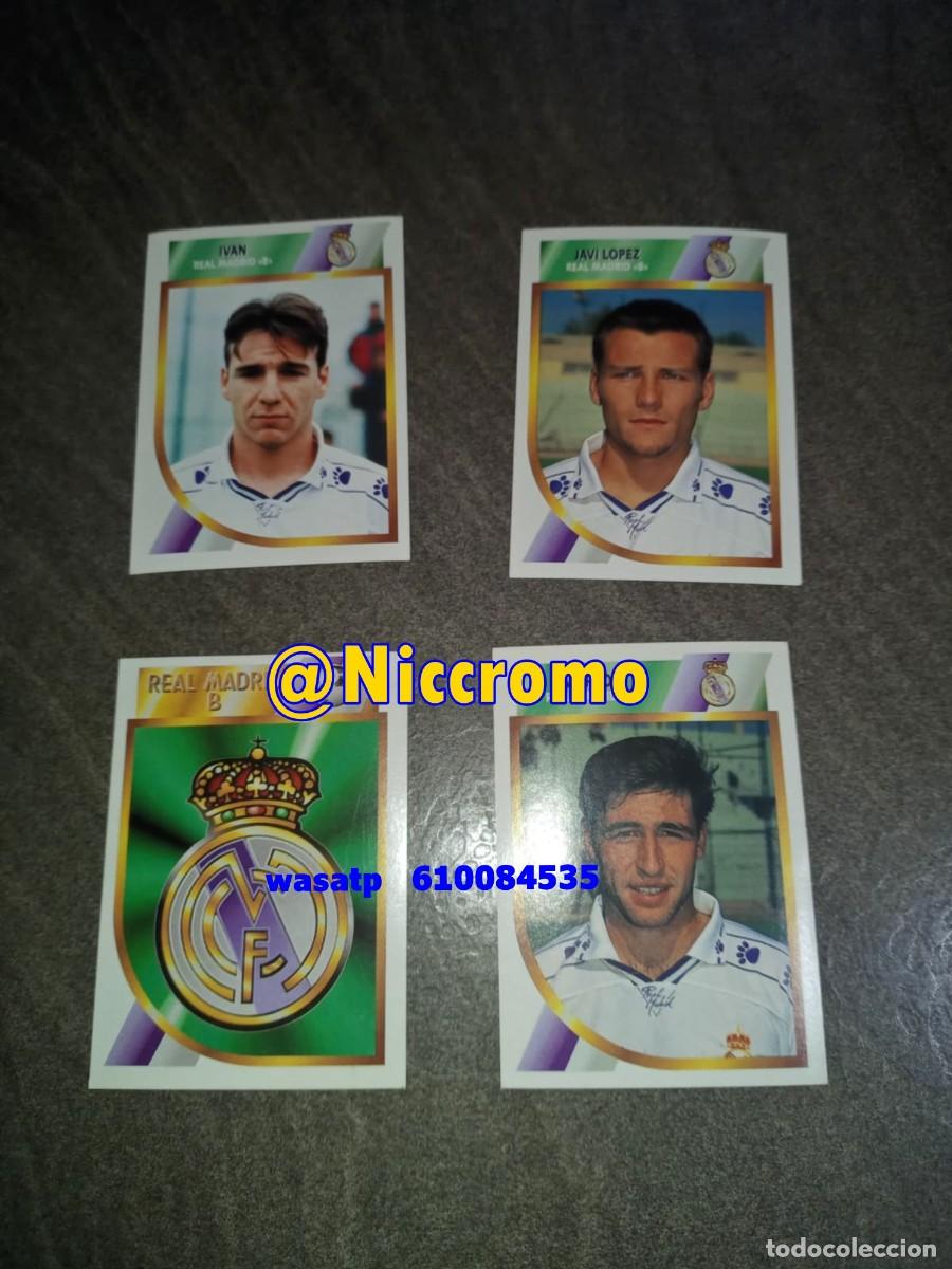 Cromos de F&uacute;tbol: 4 cromos real madrid b 2&ordf; division este 94 95 nuevos sin pegar ver fotos liga 1994 1995 listado