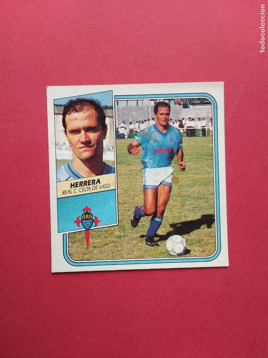 Football Stickers: CROMO EDICIONES ESTE LIGA 89 90 1989 1990 , HERRERA , CELTA DE VIGO , NUNCA PEGADO