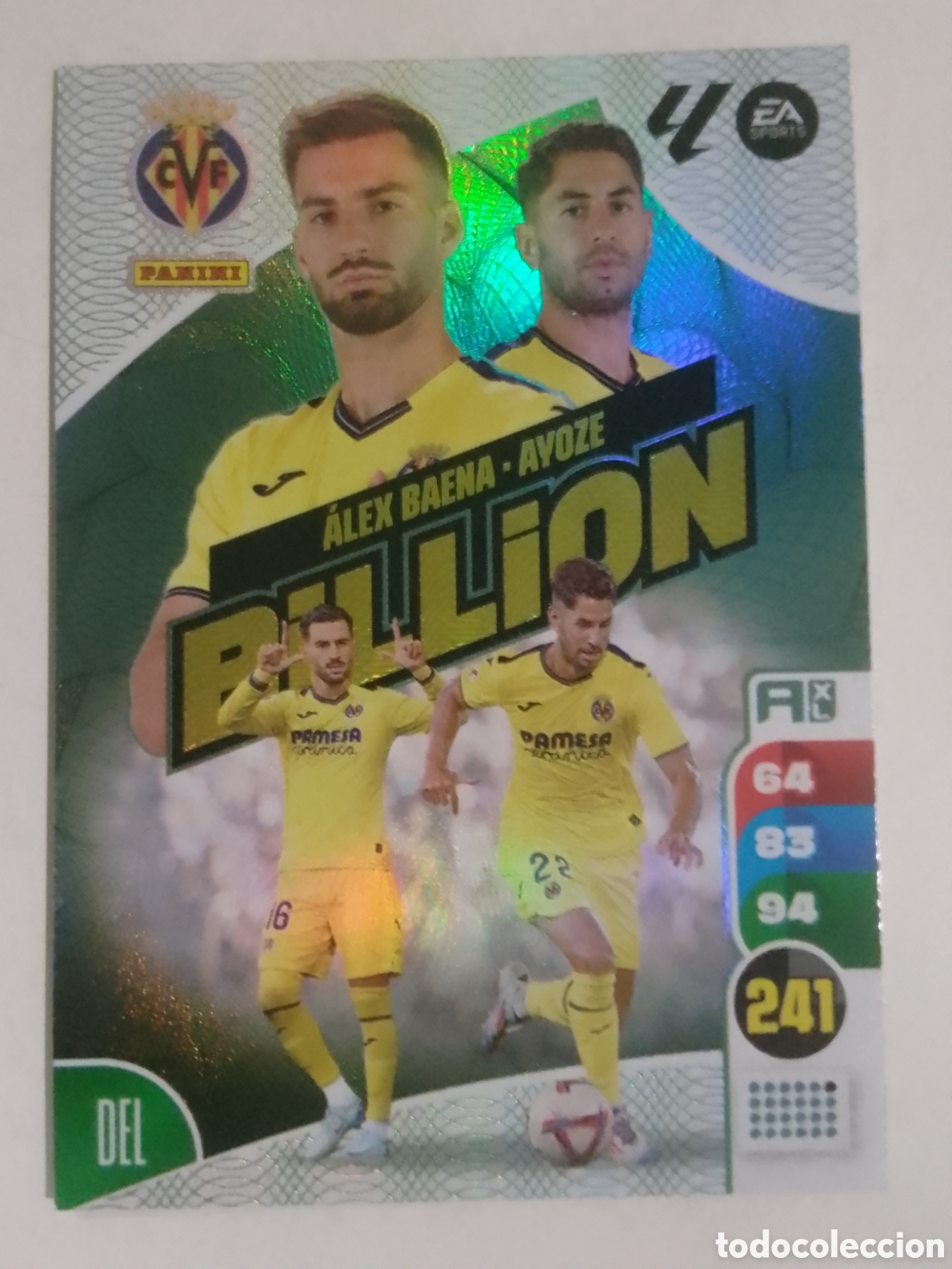 Cartes &agrave; collectionner de Football: Adrenalyn XL 2024-25 &Aacute;lex Baena / Ayoze &bull; Villarreal. BILLION.