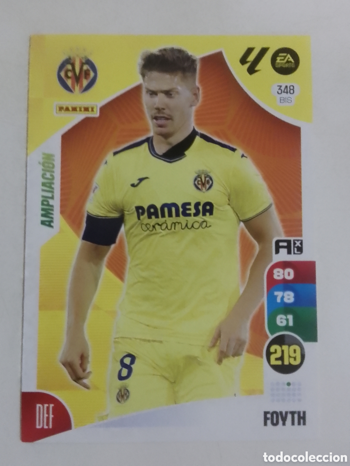 Cromos de F&uacute;tbol: Adrenalyn XL 2024-25 n&deg; 348 BIS Foyth &bull; Villarreal. AMPLIACI&Oacute;N.