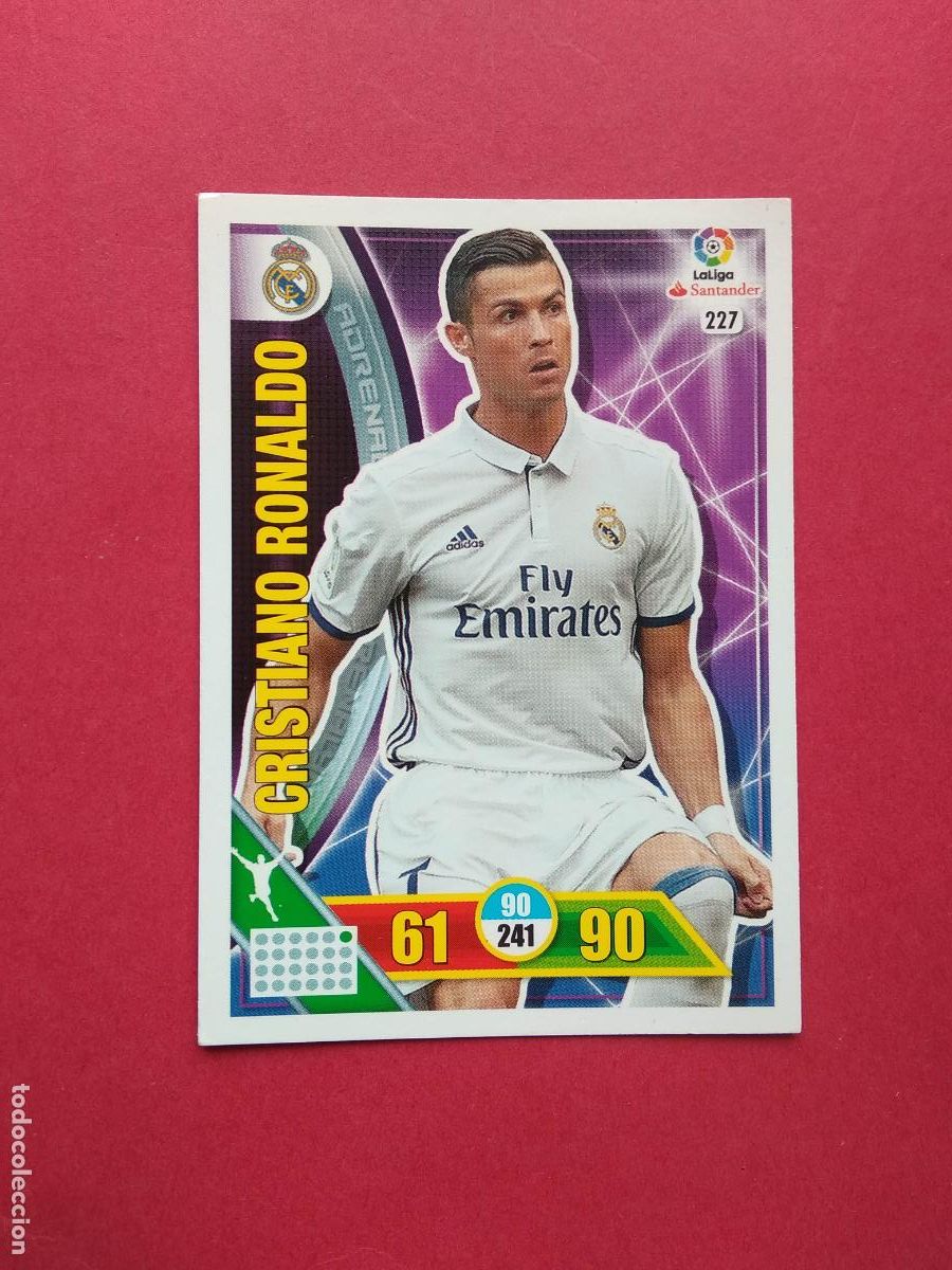 Cromos de F&uacute;tbol: PANINI ADRENALYN CROMO CARD FICHA LIGA 16 17 2016 2017 CRISTIANO RONALDO REAL MADRID N&ordm; 227