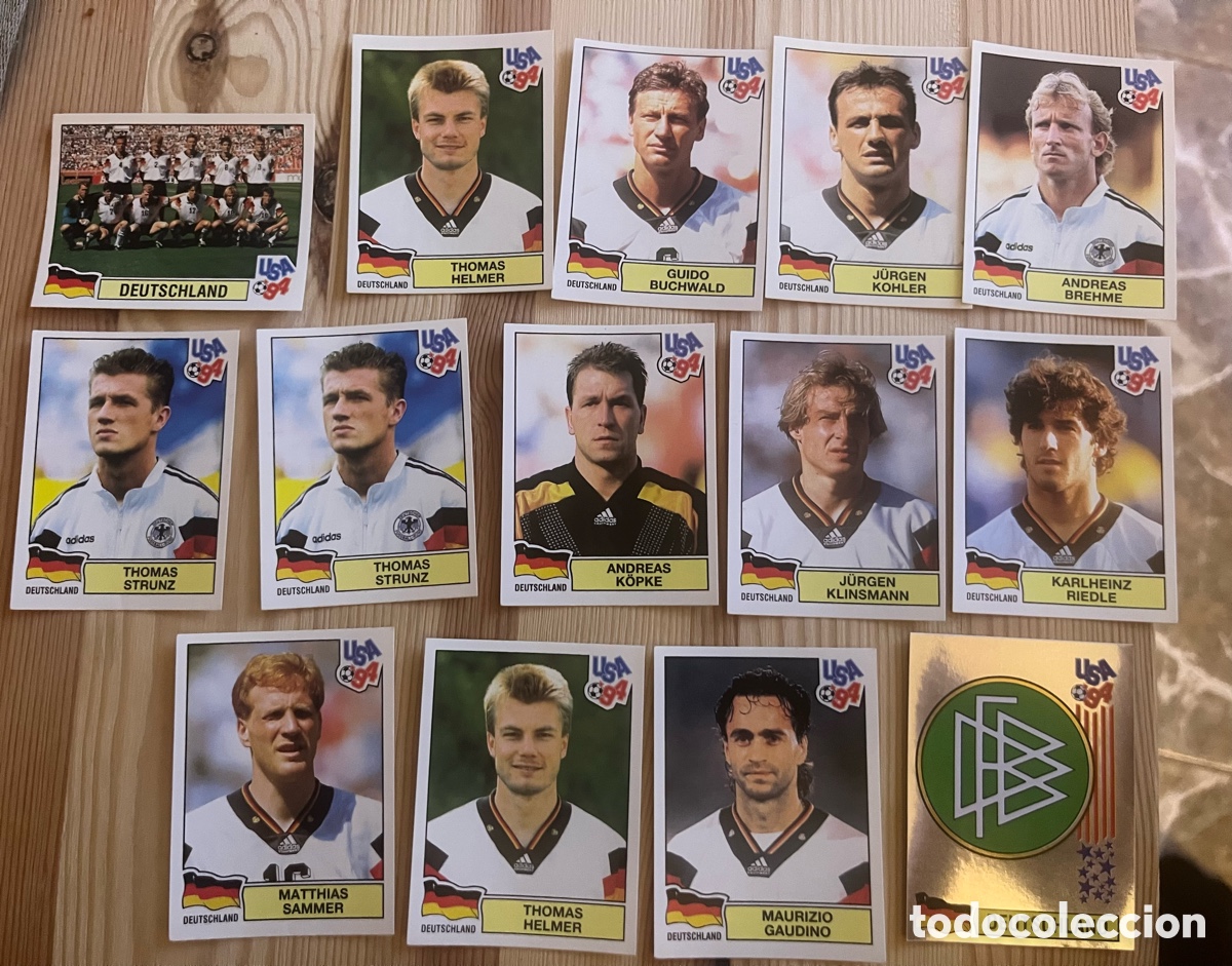 Cromos de F&uacute;tbol: Cromos Panini Mundial USA 94 Alemania y Bulgaria