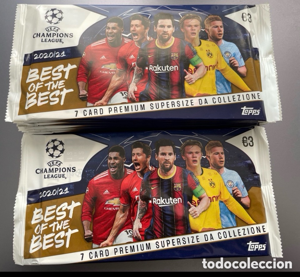Fu&szlig;ball-Sticker: Lote 10 sobres Topps Best of the Best UCL 2020-21 2020 2021
