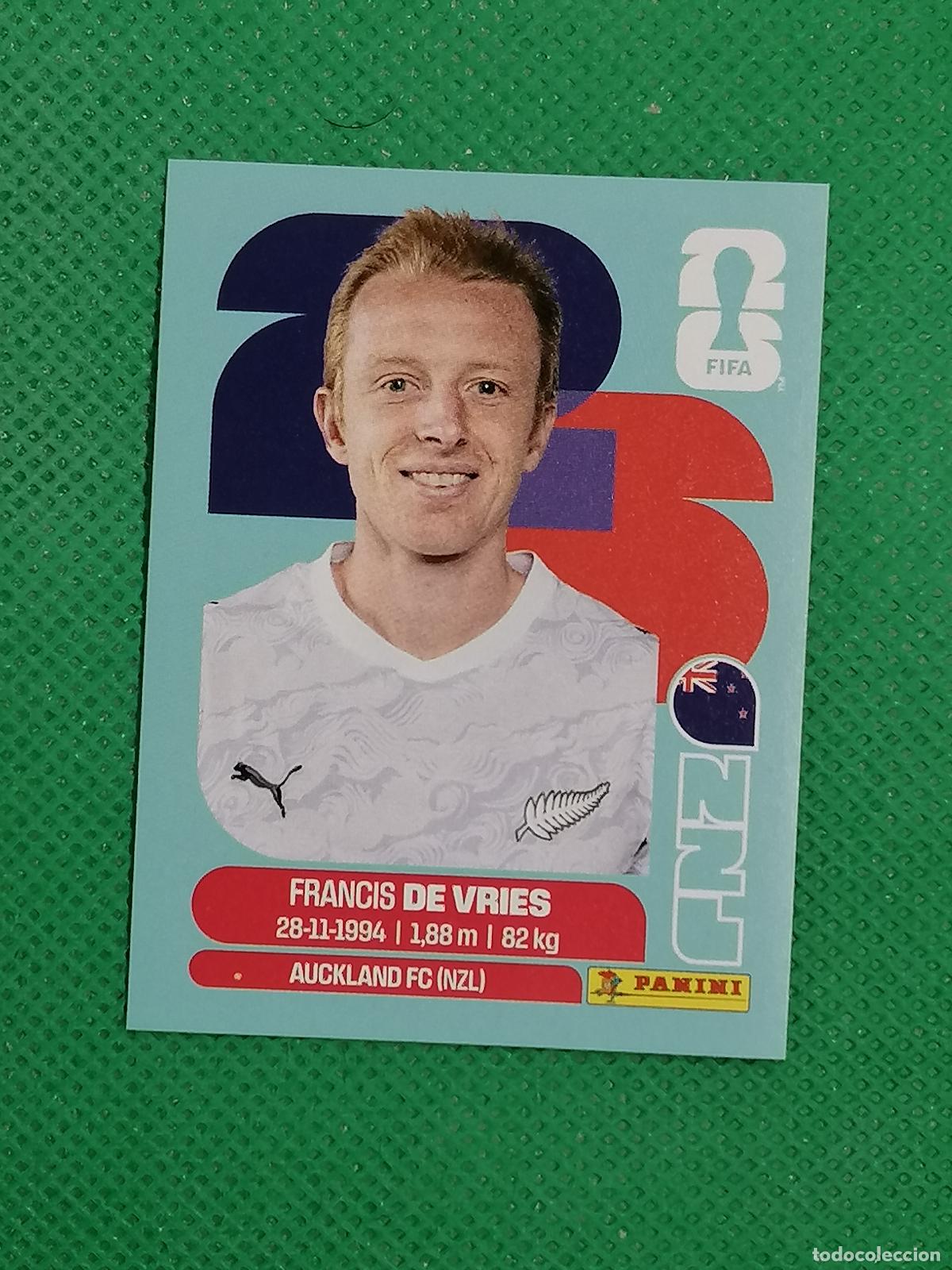 Cromos de F&uacute;tbol: NZL 8 NZL8 FRANCIS DE VRIES NUEVA ZELANDA ⚽ PANINI FIFA MUNDIAL WORLD CUP 26 2026 STICKER ⚽