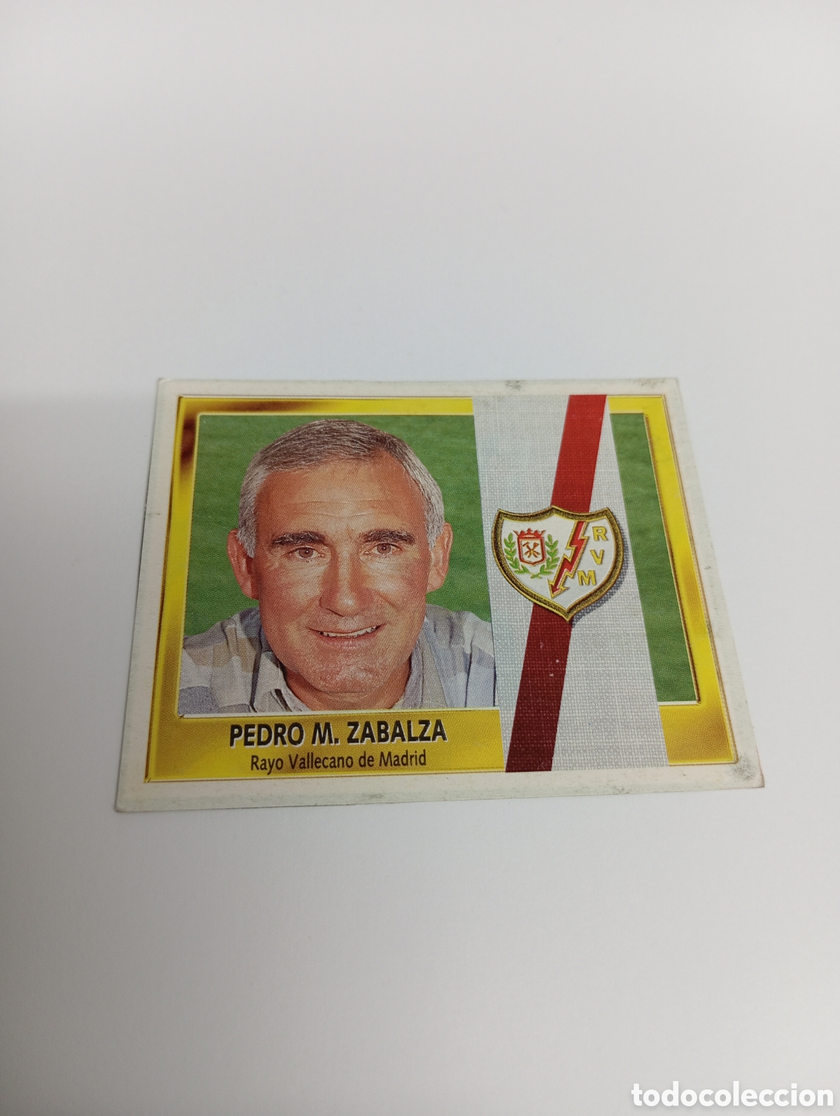 Fu&szlig;ball-Sticker: ENTRENADOR PEDRO ZABALZA Rayo Vallecano Liga Este 1995 1996 Recuperado PANINI 95 96