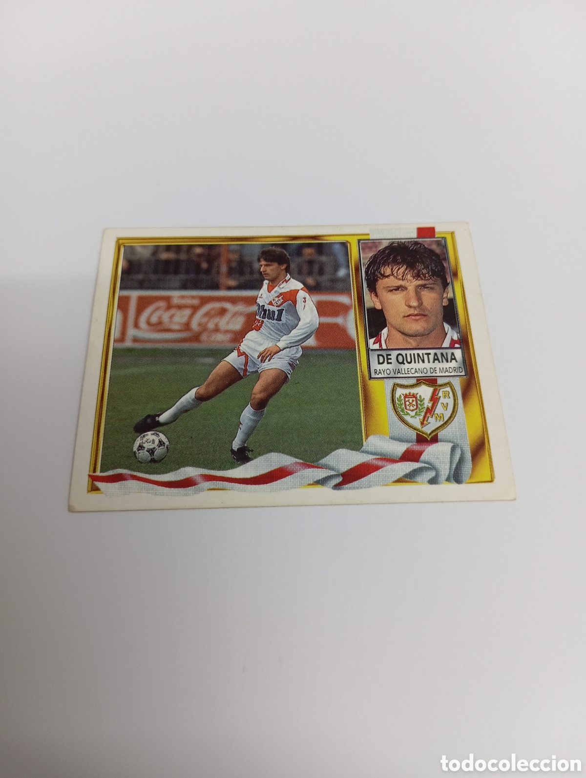 Cromos de F&uacute;tbol: DE QUINTANA Rayo Vallecano Liga Este 1995 1996 NUEVO SIN PEGAR PANINI 95 96