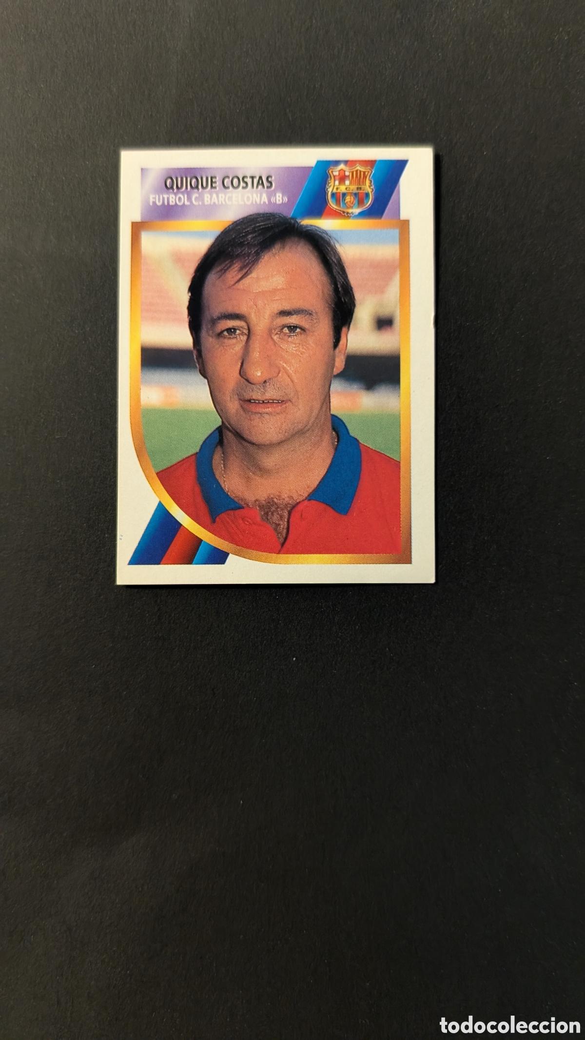 Football Stickers: QUIQUE COSTAS ENTRENADOR BARCELONA B 2 SEGUNDA DIVISION LIGA ESTE 1994/95 94 95 NUNCA PEGADO