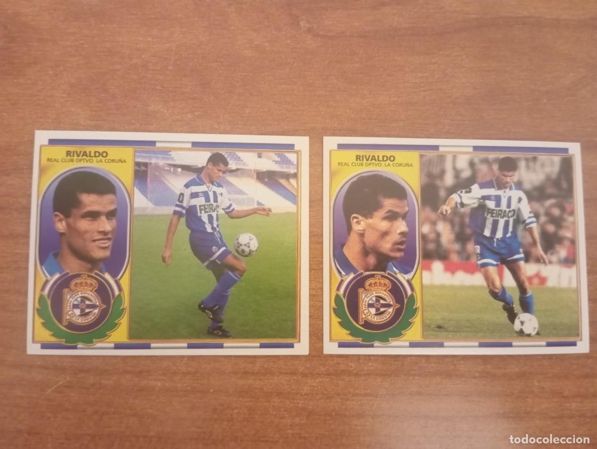 Cromos de F&uacute;tbol: Rivaldo coloca Doble versi&oacute;n Liga Este 96/97 Sin pegar