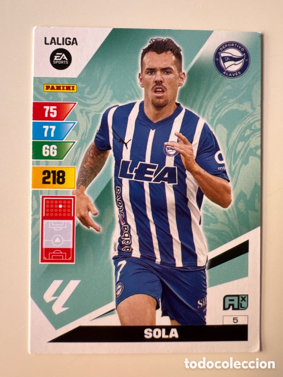 Cromos de F&uacute;tbol: PANINI ADRENALYN XL La Liga 2023 2024 23 24 &Aacute;lex Sola Deportivo Alav&eacute;s N&ordm;5