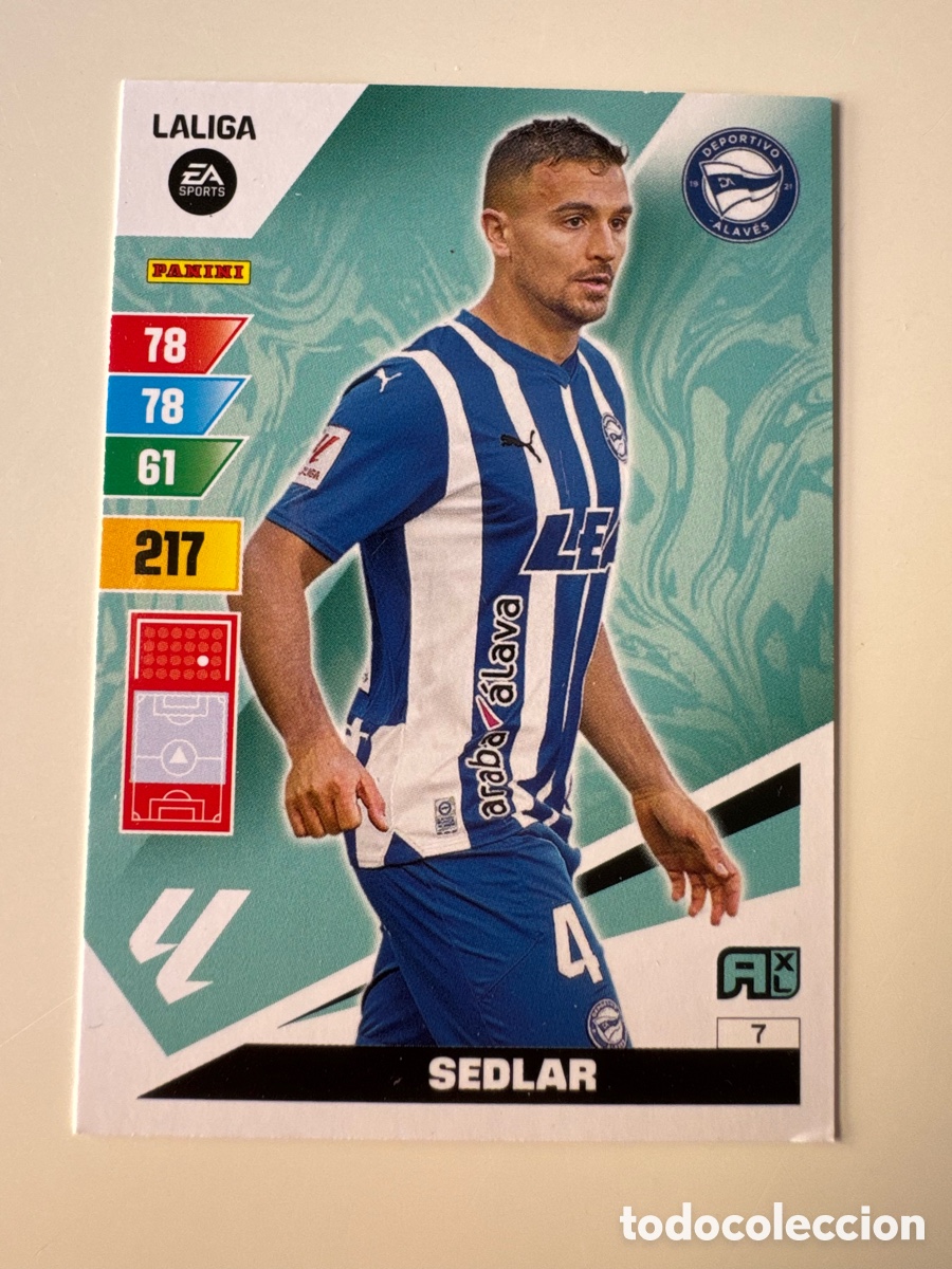 Cromos de F&uacute;tbol: PANINI ADRENALYN XL La Liga 2023 2024 23 24 Aleksandar Sedlar Deportivo Alav&eacute;s N&ordm;7