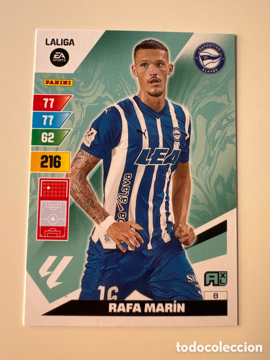 Cromos de F&uacute;tbol: PANINI ADRENALYN XL La Liga 2023 2024 23 24 Rafa Mar&iacute;n Deportivo Alav&eacute;s N&ordm;8