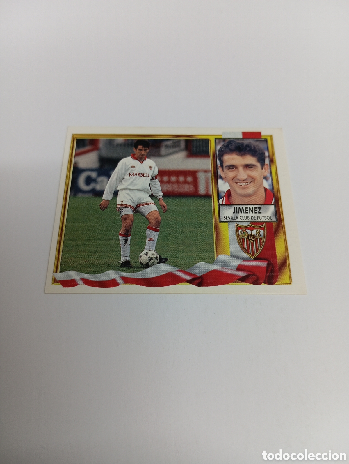 Cromos de F&uacute;tbol: JIM&Eacute;NEZ Sevilla Liga Este 1995 1996 NUEVO SIN PEGAR PANINI 95 96