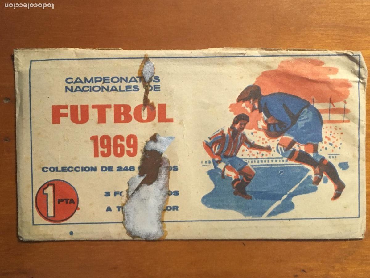 Cromos de F&uacute;tbol: CAMPEONATOS NACIONALES FUTBOL 1969 RUIZ ROMERO SOBRE CROMOS SIN ABRIR CERRADO