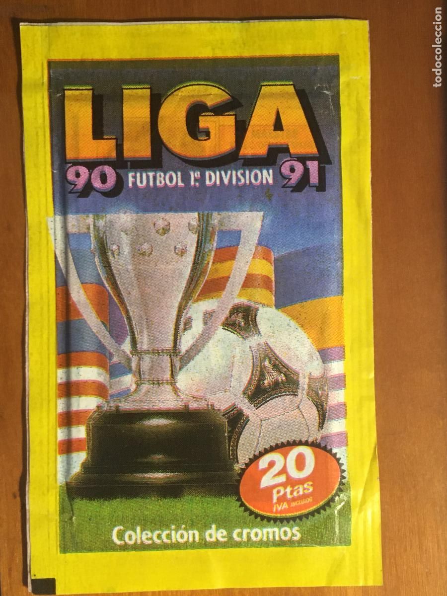 Cromos de F&uacute;tbol: liga 90 91 1990 1991 ediciones este sobre de cromos sin abrir cerrado