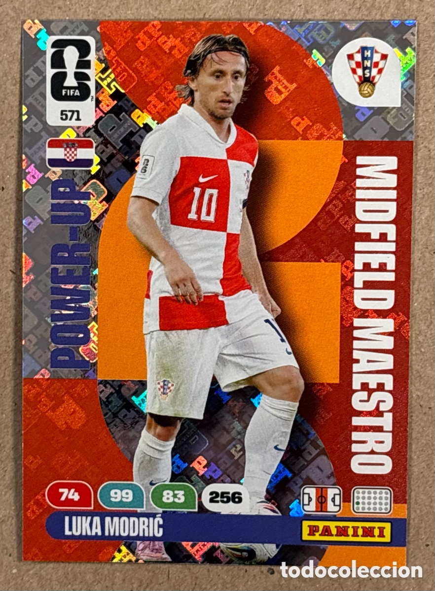 Cromos de F&uacute;tbol: LUKA MODRIC (CROACIA). CARTA POWER-UP MIDFIELD MACHINE PANINI ADRENALYN XL FIFA WORLD 2026. #571
