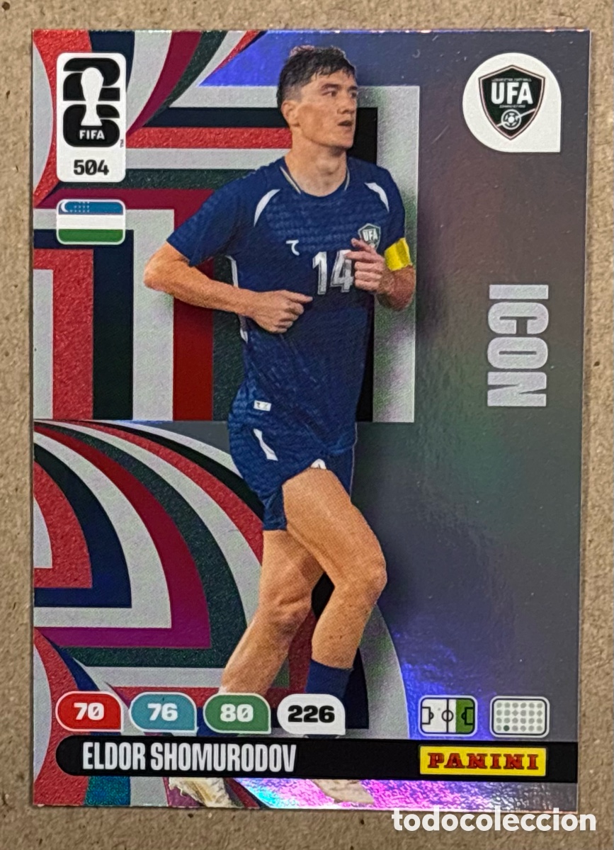 Cromos de F&uacute;tbol: ELDOR SHOMURODOV (UZBEKIST&Aacute;N). CARTA ICON PANINI ADRENALYN XL FIFA WORLD 2026. #504.