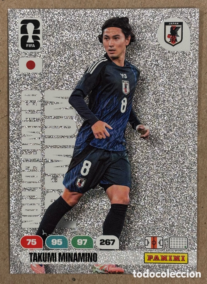 Cromos de F&uacute;tbol: TAKUMI MINAMINO (JAP&Oacute;N). CARTA LIMITED EDITION PREMIUM PANINI ADRENALYN XL FIFA WORLD CUP 2026.