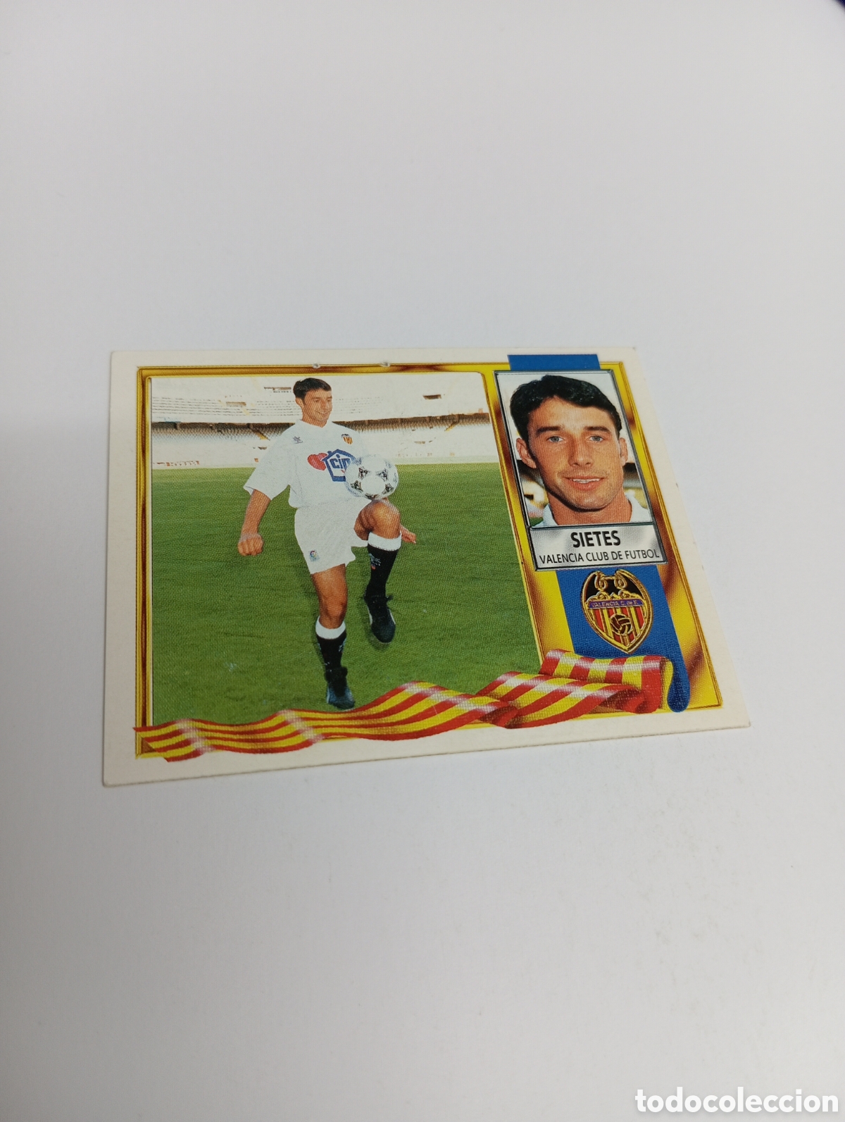 Cromos de F&uacute;tbol: SIETES Valencia Liga Este 1995 1996 NUEVO SIN PEGAR PANINI 95 96