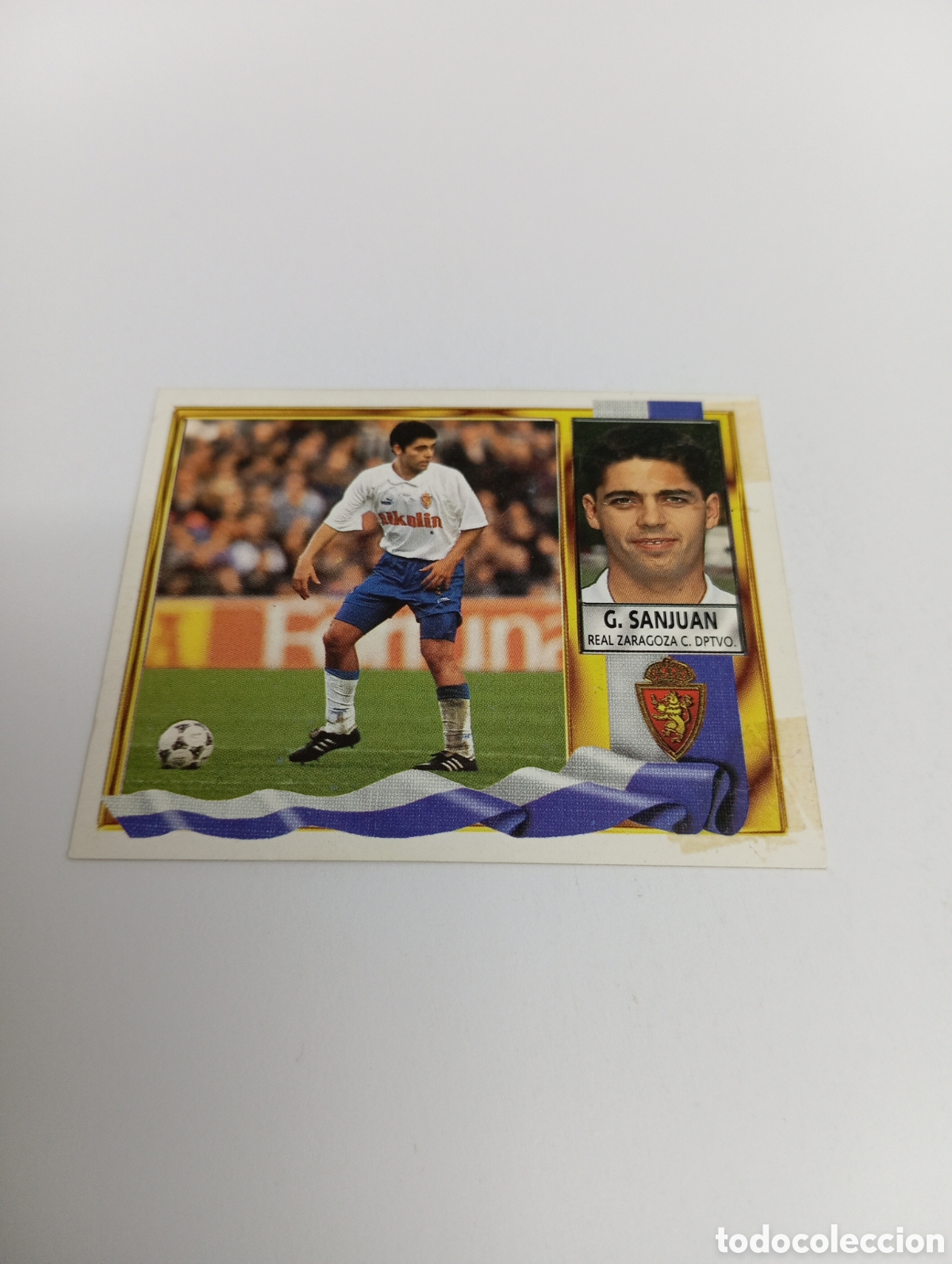 Cromos de F&uacute;tbol: GARC&Iacute;A SANJUAN Zaragoza Liga Este 1995 1996 NUEVO SIN PEGAR PANINI 95 96