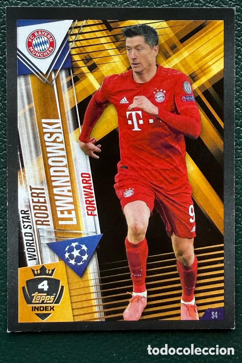 Cartes &agrave; collectionner de Football: S4 ROBERT LEWANDOWSKI FC BAYERN MUNICH FICHAS ALBUM MATCH ATTAX 101 TOPPS 2019 2020 19 20020 19 20