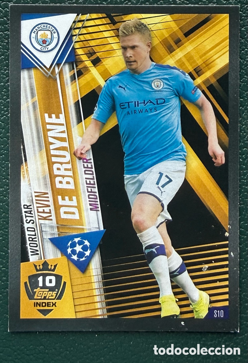 Cartes &agrave; collectionner de Football: S10 KEVIN DE BRUYNE MANCHESTER CITY FICHAS ALBUM MATCH ATTAX 101 TOPPS 2019 2020 19 20