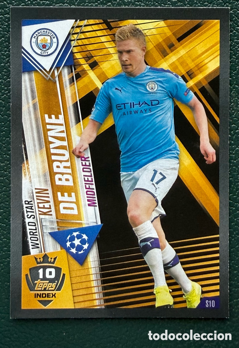 Cartes &agrave; collectionner de Football: S10 KEVIN DE BRUYNE MANCHESTER CITY FICHAS ALBUM MATCH ATTAX 101 TOPPS 2019 2020 19 20